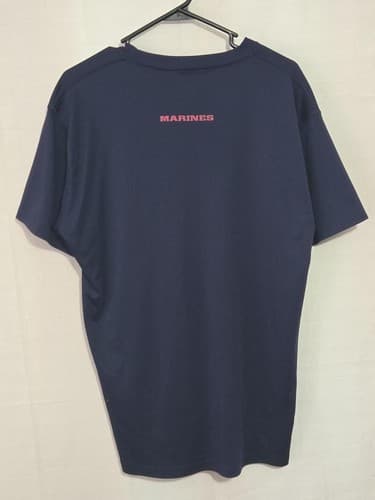 US Marine Corps USMC T-Shirt Navy Blue Short Sleeve Men's Size XL Graphic - Thumbnail 3