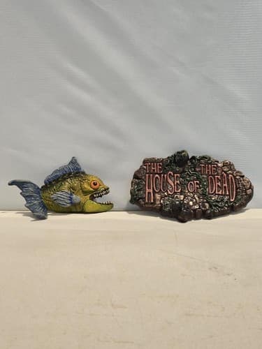 Lot of 2 - The House of the Dead Plaque and Fish Mutant Figure #K92k