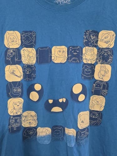 Adventure Time Exclusive Men's Black Short Sleeve T-Shirt Size Large Graphic Tee - Thumbnail 2
