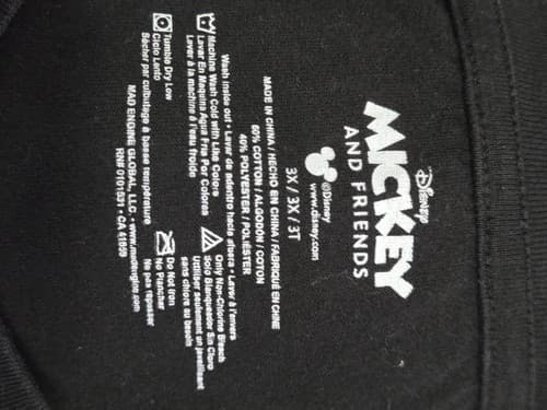 Disney Mickey and Friends Gray T-Shirt Short Sleeve Men's Size 3XL #T22t - Thumbnail 4
