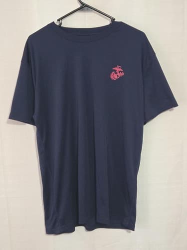 US Marine Corps USMC T-Shirt Navy Blue Short Sleeve Men's Size XL Graphic