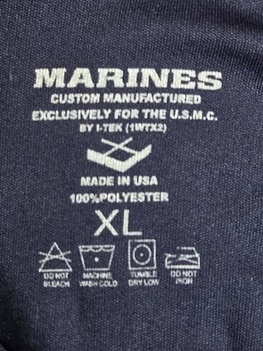 US Marine Corps USMC T-Shirt Navy Blue Short Sleeve Men's Size XL Graphic - Thumbnail 5