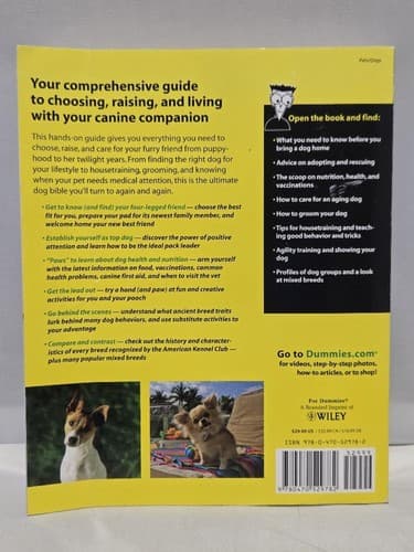 Dogs All-in-One For Dummies 12 Books in 1 Paperback Dog Training Care Health B32 - Thumbnail 3