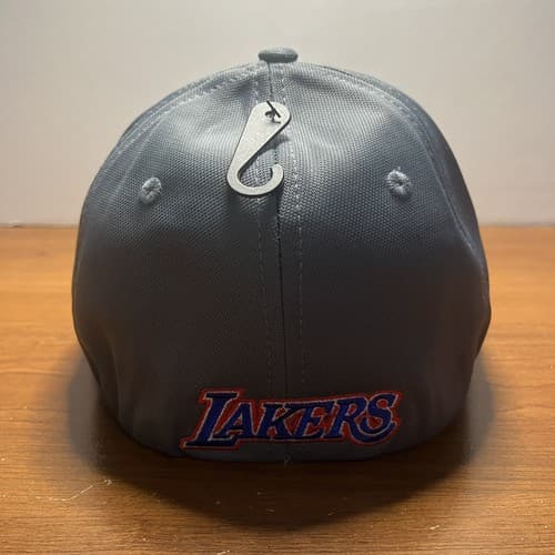 NBA Los Angeles Lakers Hat | Gray with American Flag Logo | Ultra Game OSFA - Thumbnail 3