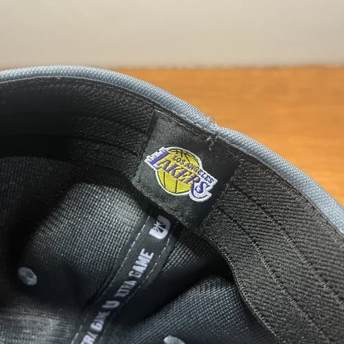 NBA Los Angeles Lakers Hat | Gray with American Flag Logo | Ultra Game OSFA - Thumbnail 5