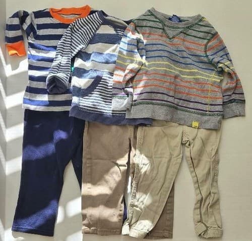 Boy's 18 Months Clothing Lot: 3 Piece Outfit | Long Sleeve Shirts & Pants Set
