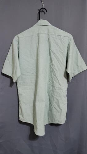 US Army DSCP Short Sleeve Shirt Light Green AG415 Size: (15 1/2) #23oa - Thumbnail 3