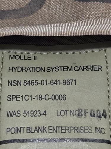 Genuine US Military OCP Multicam Hydration Carrier 3L 100oz MOLLE II VGC #S52s - Thumbnail 3