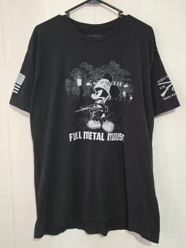 Grunt Style Full metal mouse Men's Black T-Shirt Size 2XL Graphic Short Sleeve