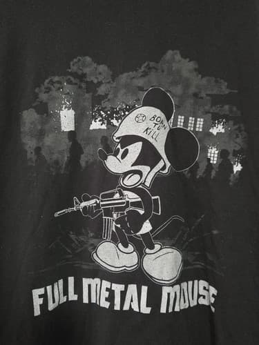 Grunt Style Full metal mouse Men's Black T-Shirt Size 2XL Graphic Short Sleeve - Thumbnail 2