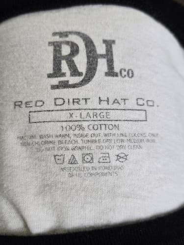 Red Dirt Hat Co. White Graphic T-Shirt Short Sleeve Men's Size XL Western #T11t - Thumbnail 5