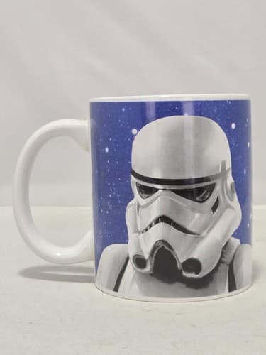 Star Wars Graphic Coffee Mug 20oz Large Ceramic Tea Cup Silver Buffalo VGC #T2t