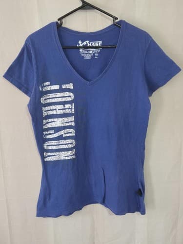 Chase Authentics Men's Blue Short Sleeve T-Shirt Size Large Racing Graphic #T12t