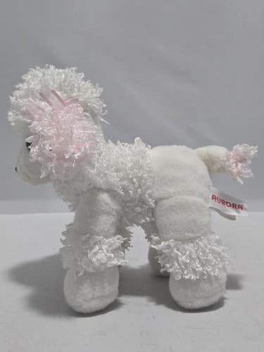 Aurora World Dog Plush Pink White Curly Hair 12" Soft Stuffed Animal VGC #S64s - Thumbnail 2