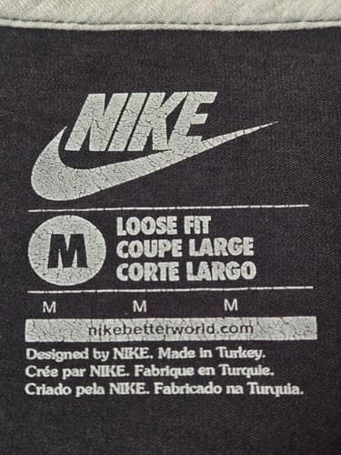 Medium - Woman's Nike Sport Shirt loose fit Short Sleeve #E51e - Thumbnail 4