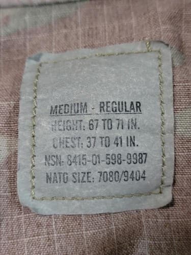Fracu OCP Multicam Jacket Medium/Regular NSN: 8415-01-598-9987 #B87b - Thumbnail 7