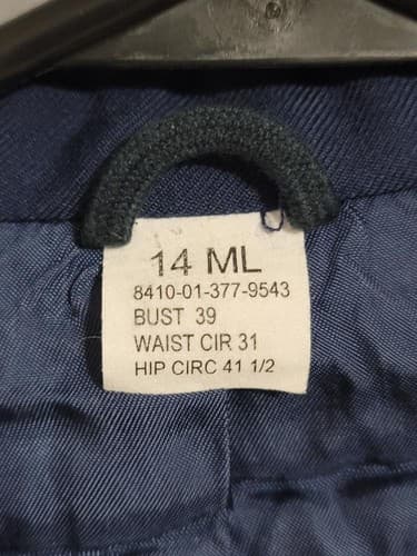 ASU Women's Tropical Blue 450 Service Coat Jacket Dress Army Size 14/ML - Thumbnail 2