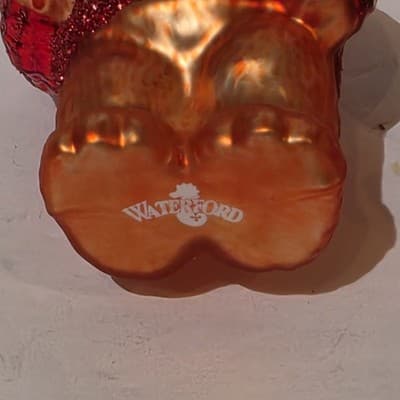 Waterford Holiday Heirlooms Set of 3 Glass Teddy Bear Christmas Ornaments - Thumbnail 5