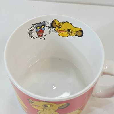 Vintage Disney The Lion King Simba And Rafiki Oversized Mug EMA Germany HTF - Thumbnail 5