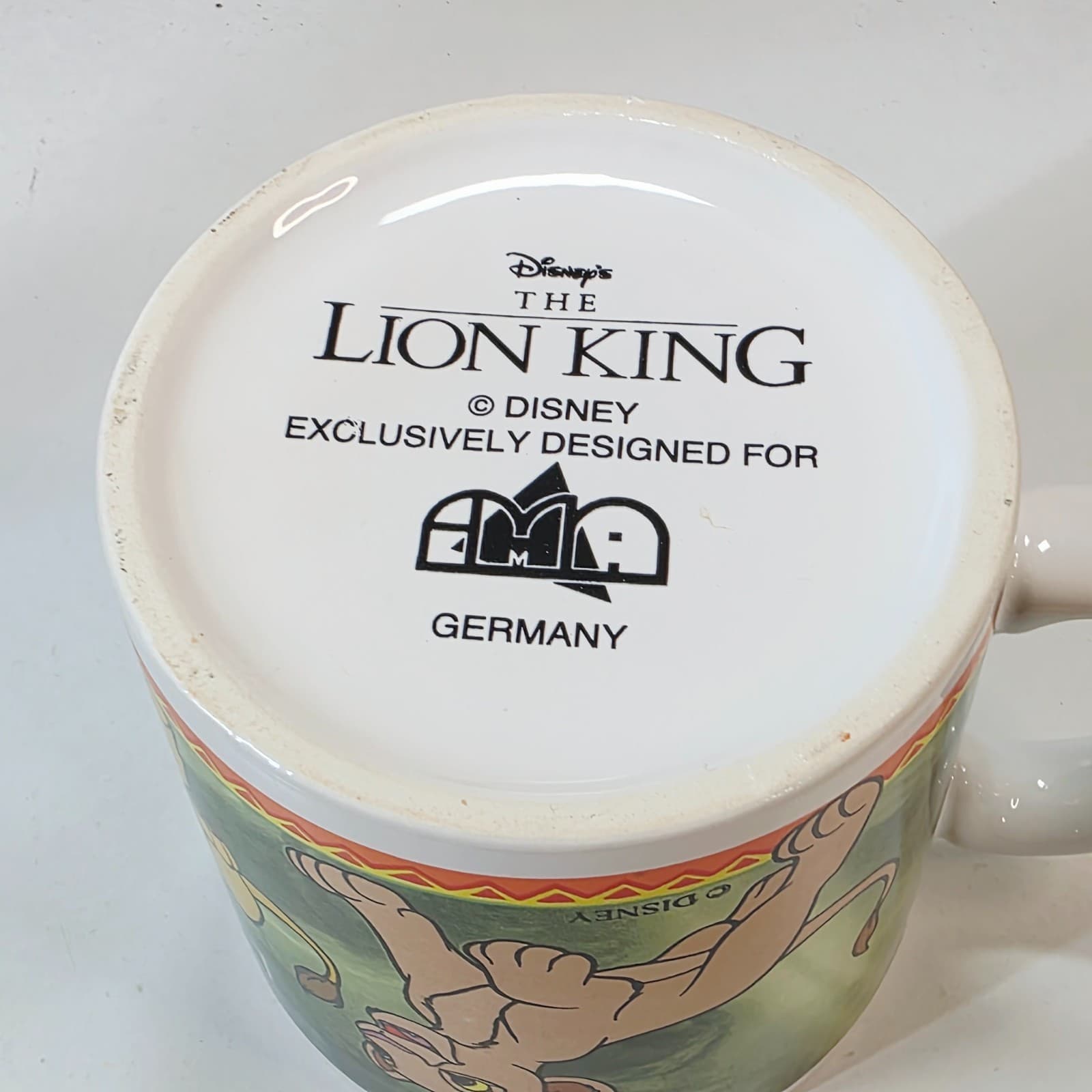 Vintage Disney The Lion King Simba And Nala Oversized Mug EMA Germany HTF - Thumbnail 6