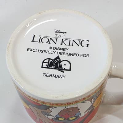 Vintage Disney The Lion King Simba And Rafiki Oversized Mug EMA Germany HTF - Thumbnail 6