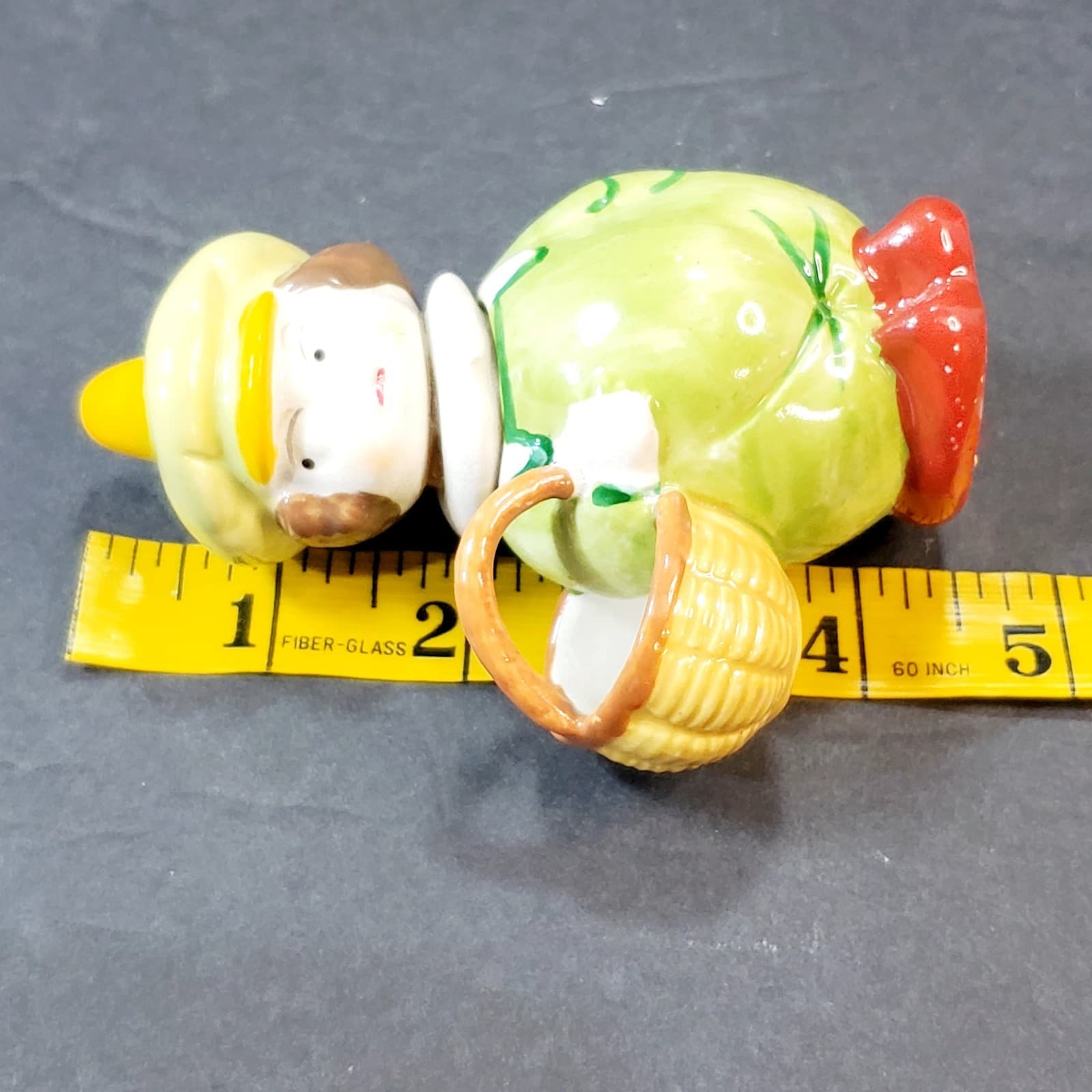 Vintage Googly Eyed Boy Pin Cushion Needle Keeper Perfume Bottle Germany - Thumbnail 13