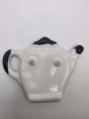 Vintage Florida Souvenir Stoneware Tea Bag Holder Teapot Shaped Sailboat Graphic - Thumbnail 4