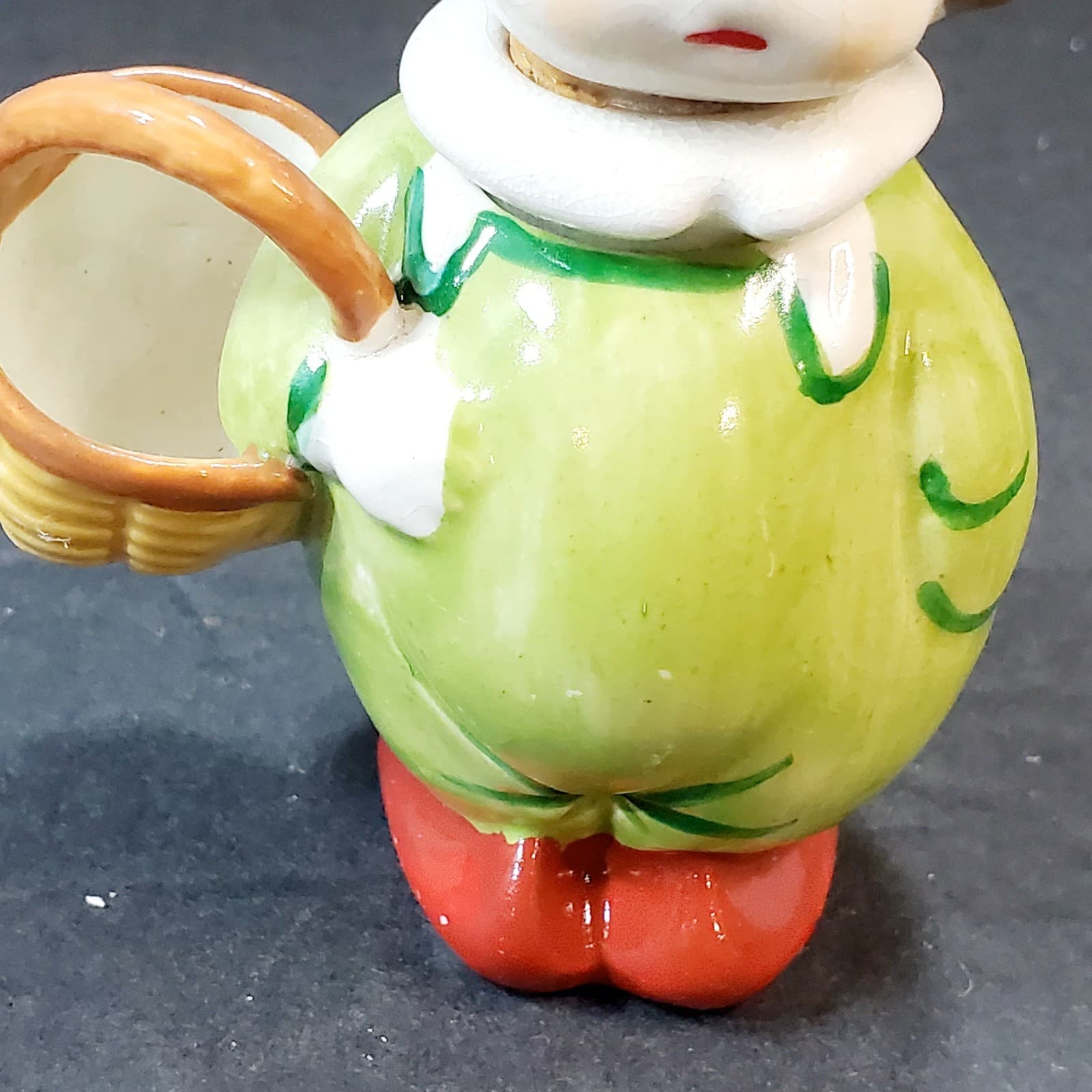 Vintage Googly Eyed Boy Pin Cushion Needle Keeper Perfume Bottle Germany - Thumbnail 5