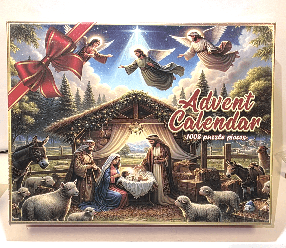 Merry Christmas Puzzles Advent Calendar Nativity Scene 1008 pc. Jigsaw Puzzle