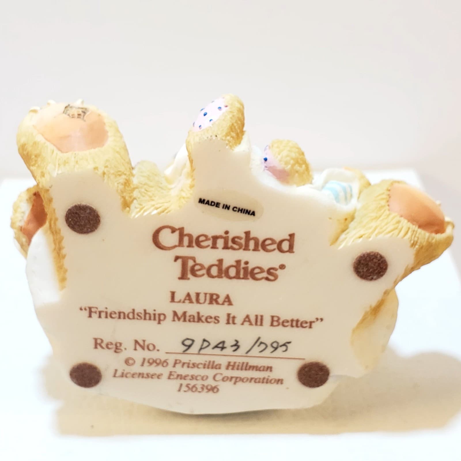 Vtg 1996 Cherished Teddies LAURA Friendship Makes It All Better Figurine #156396 - Thumbnail 6