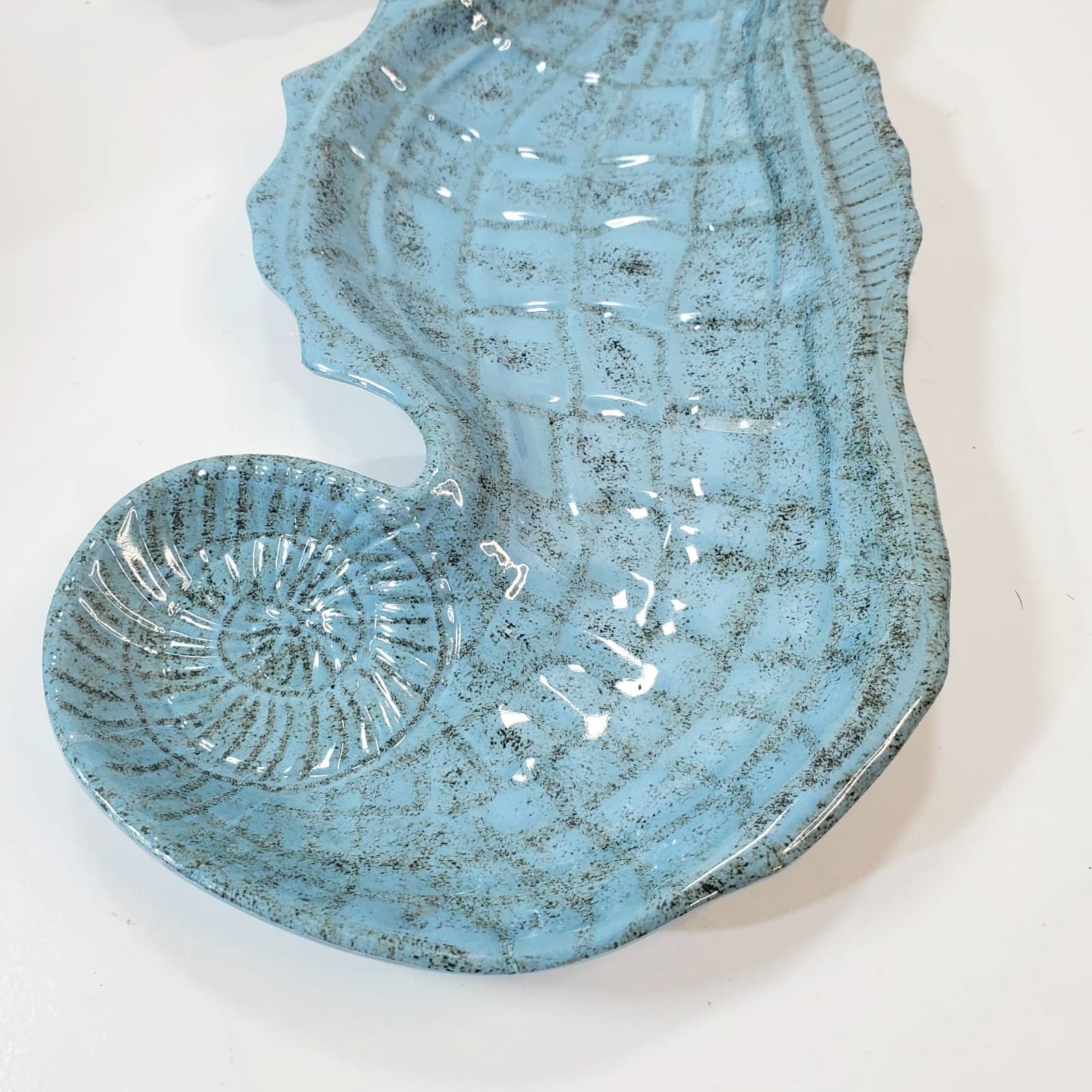Cynthia Rowley Blue Melamine Seahorse Dish Beach Core by COASTAL Collection - Thumbnail 3
