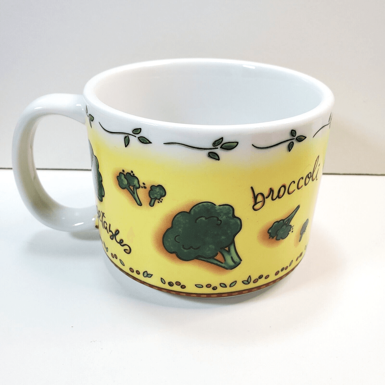 Jocha by MSC Broccoli Vegetable Legume 16 oz Country Soup Mug Bowl Stackable Cup