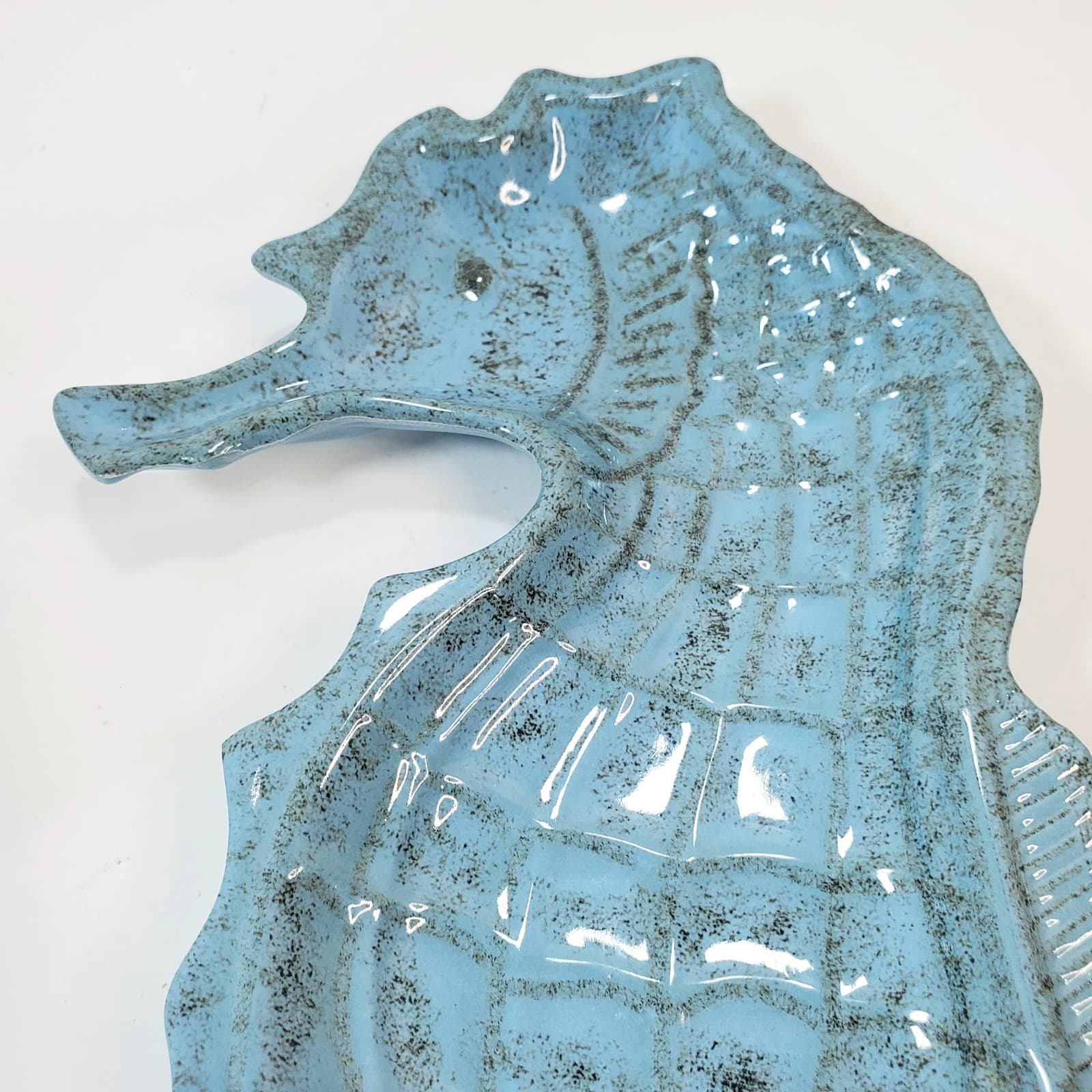 Cynthia Rowley Blue Melamine Seahorse Dish Beach Core by COASTAL Collection - Thumbnail 2