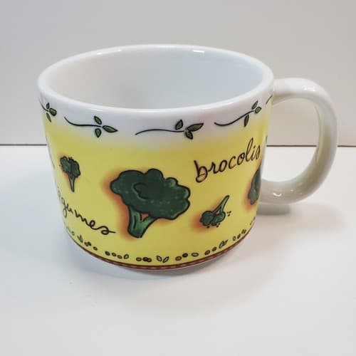 Jocha by MSC Broccoli Vegetable Legume 16 oz Country Soup Mug Bowl Stackable Cup - Thumbnail 3