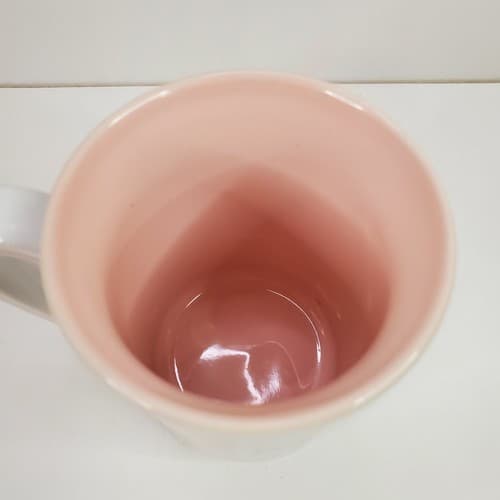 Vintage Mary Kay Pink And White Striped Collectible Coffee Tea Mug Cup - Thumbnail 3