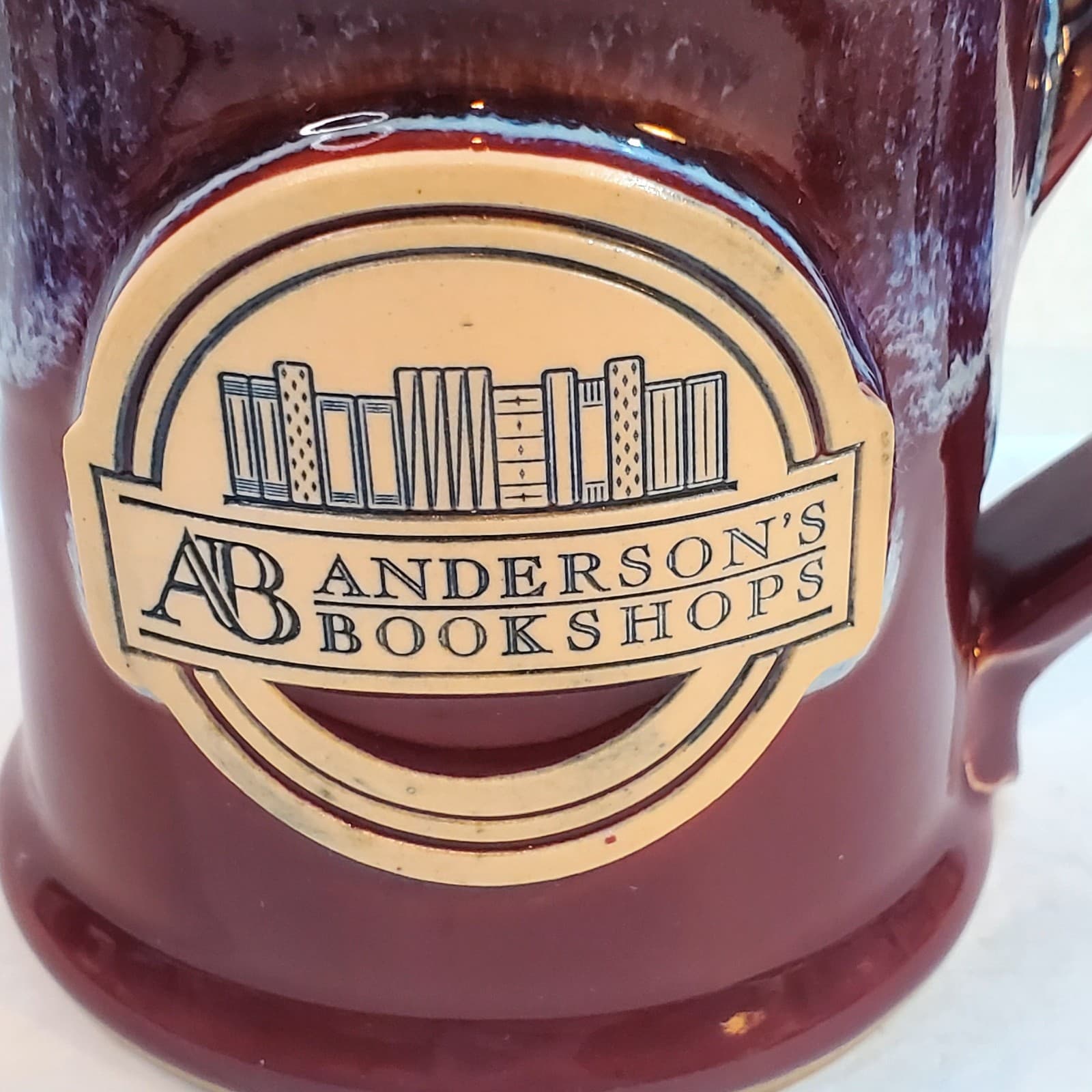 Grey Fox Pottery Stoneware Mug Anderson's Book Shops Embossed Glazed Coffee Mug - Thumbnail 2