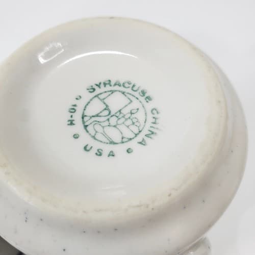 Vintage Syracuse China Stoneware Cobalt Rim Coffee Mug Speckle Blue #10H - Thumbnail 6