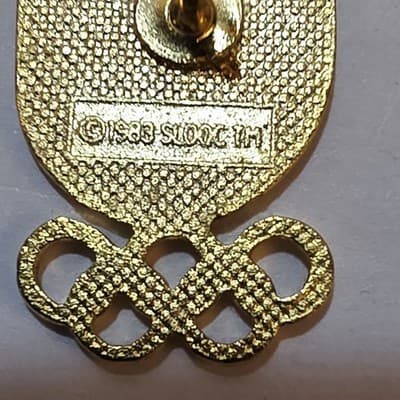 Vintage Seoul 1988 Olympic Gold Tone & Enamel Souvenir Lapel Hat Cap Tack Pin - Thumbnail 5