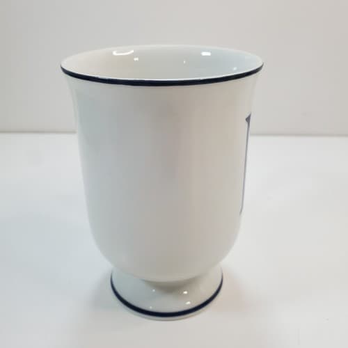 Vtg GHC Script Monogram H Initial Pedestal Coffee Tea Mug Cup Japan Porcelain - Thumbnail 5