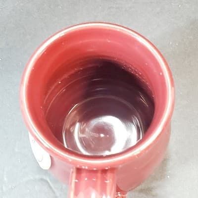Hard Work U College of the Ozarks Deneen Pottery Mug Hand Thrown Glazed Burgundy - Thumbnail 6