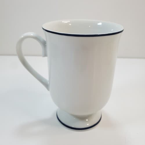 Vtg GHC Script Monogram H Initial Pedestal Coffee Tea Mug Cup Japan Porcelain - Thumbnail 4
