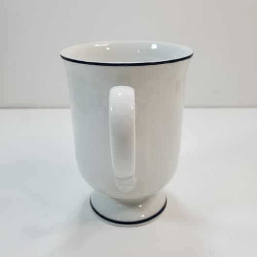 Vtg GHC Script Monogram H Initial Pedestal Coffee Tea Mug Cup Japan Porcelain - Thumbnail 3