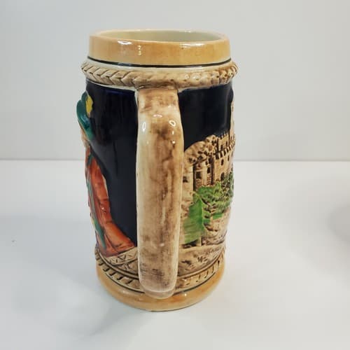Vintage KMP Beer Stein Mug, Arnart Creations Woman, Man & Castle Makers Mark - Thumbnail 4