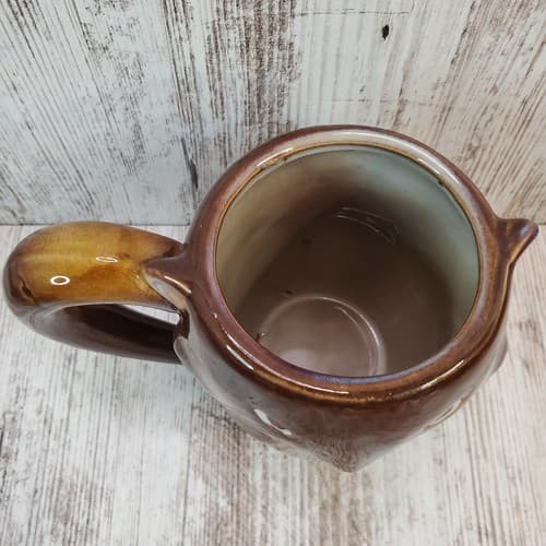 Gibson Fox Jumbo 18oz. Stoneware Pottery Coffee Mug Tail Handle Brown Tan - Thumbnail 2