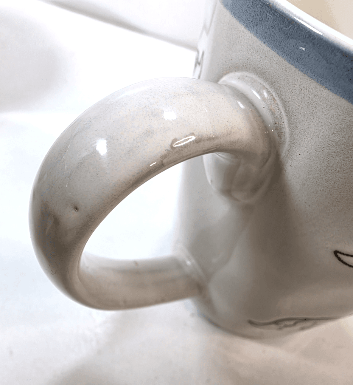 Prima Design Embossed Orange FOX Blue Trim Ceramic Coffee Tea MUG Cup - Thumbnail 6