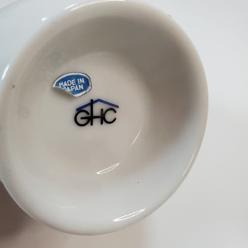 Vtg GHC Script Monogram H Initial Pedestal Coffee Tea Mug Cup Japan Porcelain - Thumbnail 6