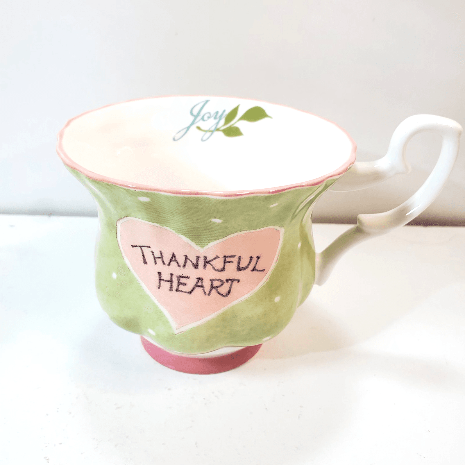 Susan Winget The Studio Shop Coffee Mug Tea Cup Joy Thankful Heart Inspirational