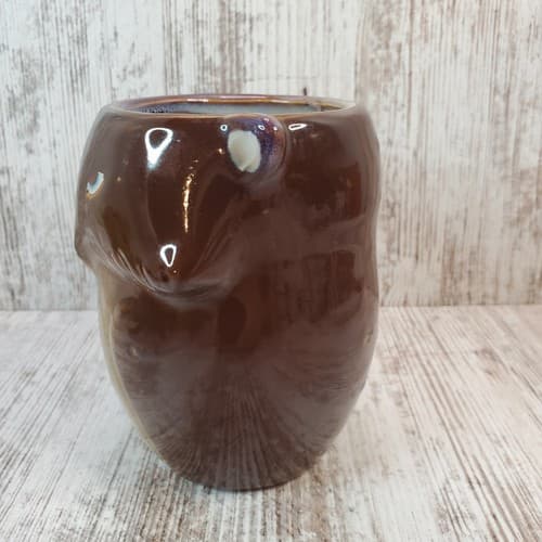 Gibson Fox Jumbo 18oz. Stoneware Pottery Coffee Mug Tail Handle Brown Tan - Thumbnail 5