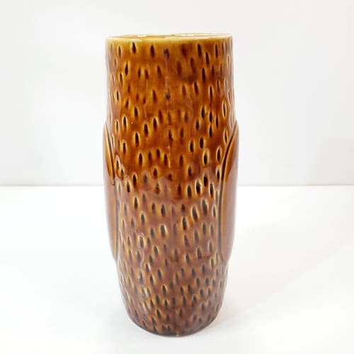 Vintage Shonfeld's Tiki Mug Tumbler Cup Glazed Ceramic Brown Hawaiian Polynesian - Thumbnail 3