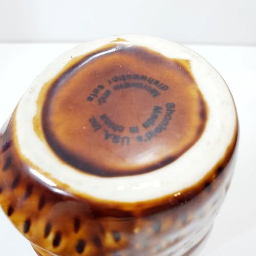 Vintage Shonfeld's Tiki Mug Tumbler Cup Glazed Ceramic Brown Hawaiian Polynesian - Thumbnail 6